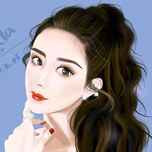 仙女杨幂小姐姐板绘 女生头像  ipad绘制