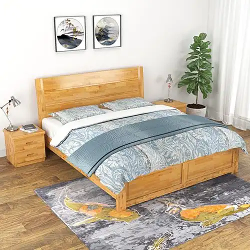 柏木床全实木床