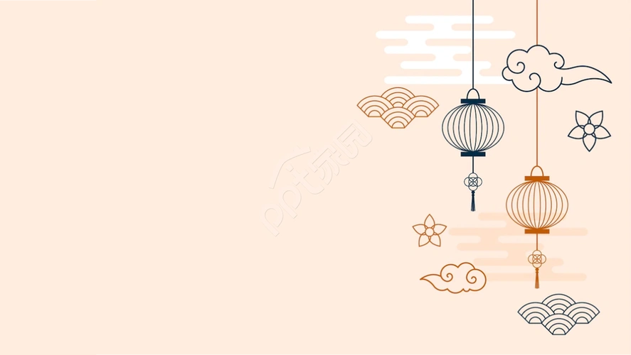 中国风剪纸主题班会ppt背景图片