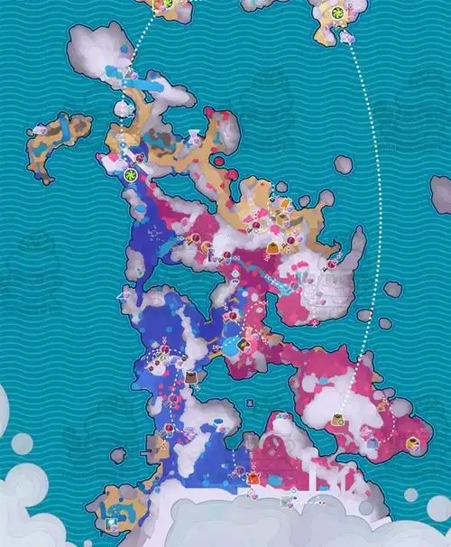 《史莱姆牧场2》全地图数据点位置一览 藏宝球及巨型史莱姆位置标注