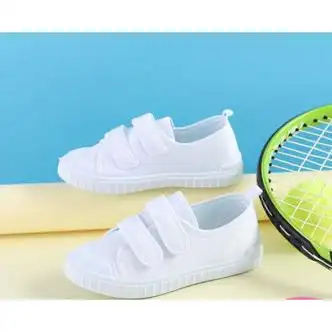 爱睿学校推荐小白鞋儿童白布鞋幼儿园学生纯白色表演鞋男女童白鞋1888
