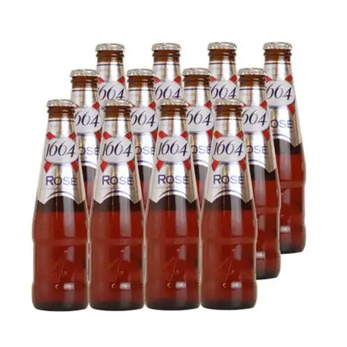 法国进口1664啤酒克伦堡凯旋1664玫瑰味啤酒250ml24瓶果味啤酒