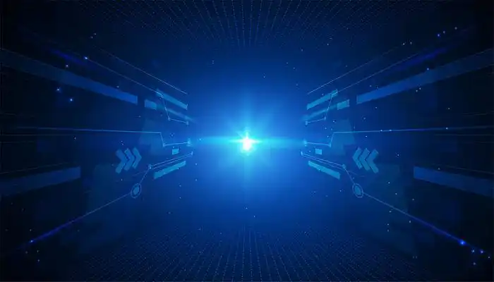 科技感背景科技背景蓝色商务科技几何图形光效背景