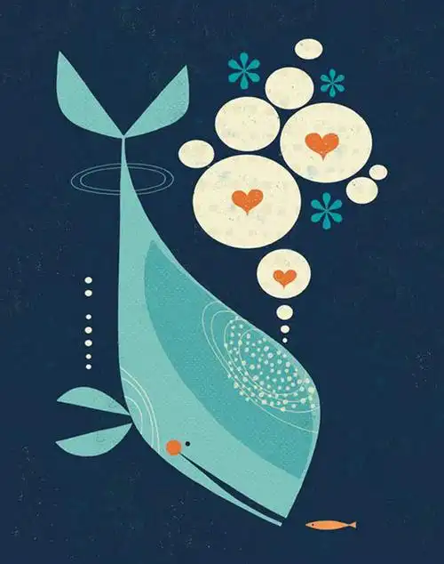 简约海洋生物宣传海报设计