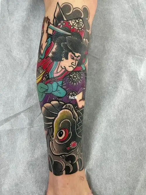 惠州老传统 #日式老传统 #花臂花腿