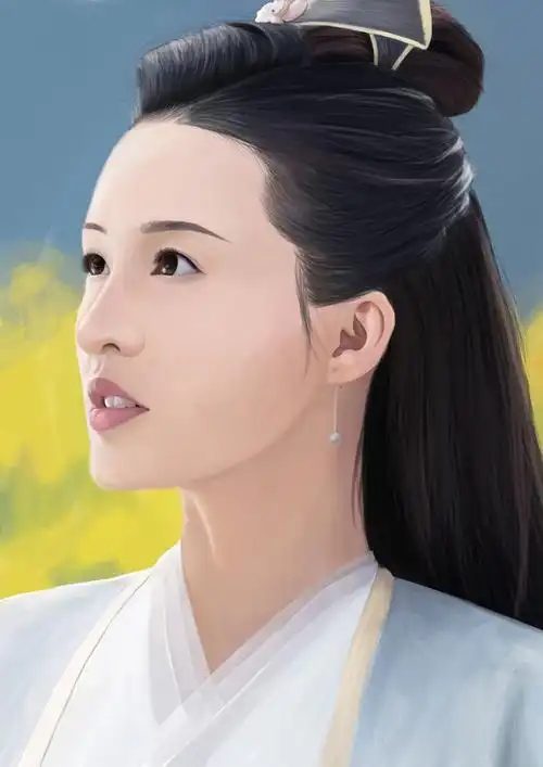 画了一张李沁小姐姐