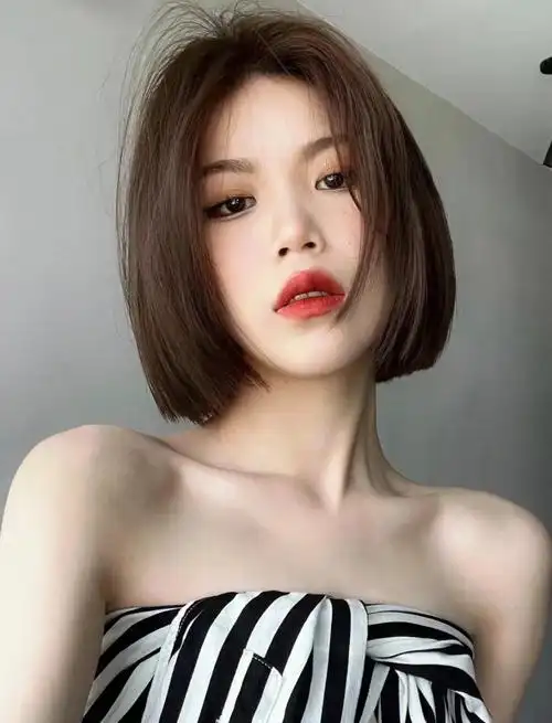 不用打理的一刀切短发超a短发