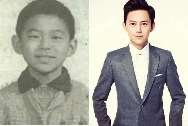 何炅小时候的样子跟现在非常像,变化不大.