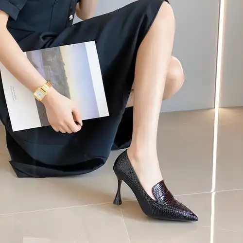 气质优雅高跟鞋女秋细跟裙子宴会2022年新款时尚单鞋