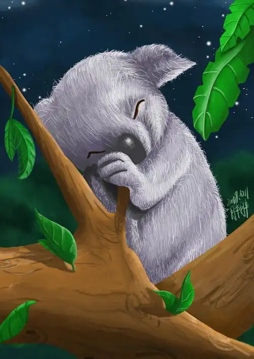 熟睡的小考拉|插画|创作习作|努力啊胖胖 - 原创作品 - 站酷 (zcool)
