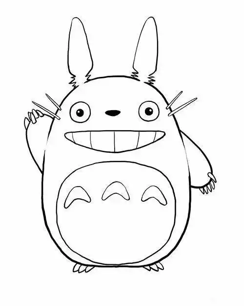 简笔画图片卡通龙猫的画法卡通动画吉卜力宫崎骏可爱龙猫简笔画客厅