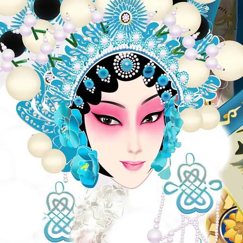 刀马旦 武旦 矢量京剧人物