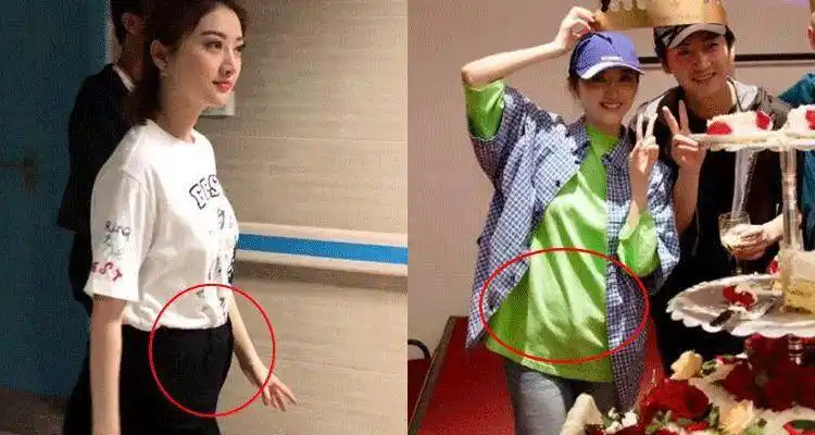 除了唐嫣,景甜,杨颖也经常躺枪.有些人小肚子突出,是因为胖.