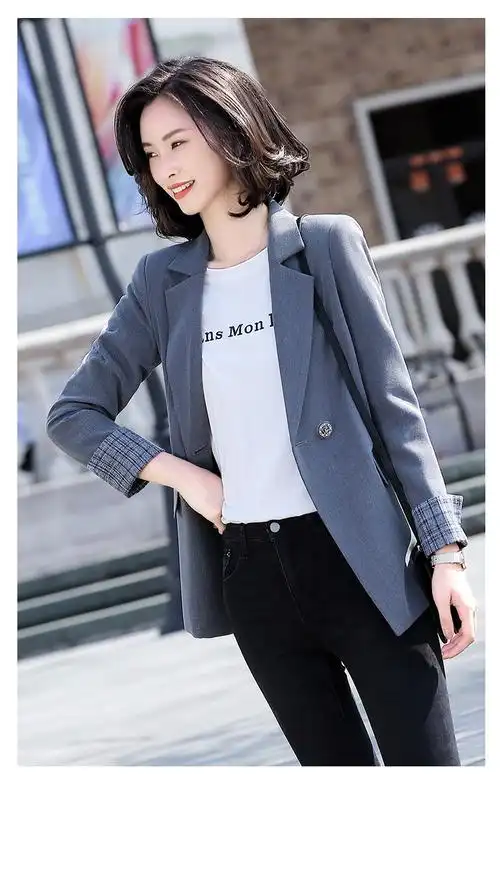 春夏季天诺音韵职业装女装休闲装小西装外套正装办公室女白领杏色s