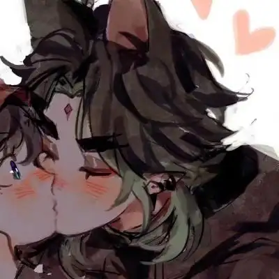 相互亲吻动漫情头图片