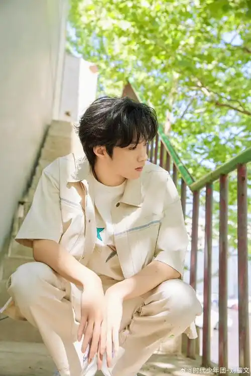 刘耀文工装风#刘耀文泼墨工装造型男友风,清爽宜人刘耀文