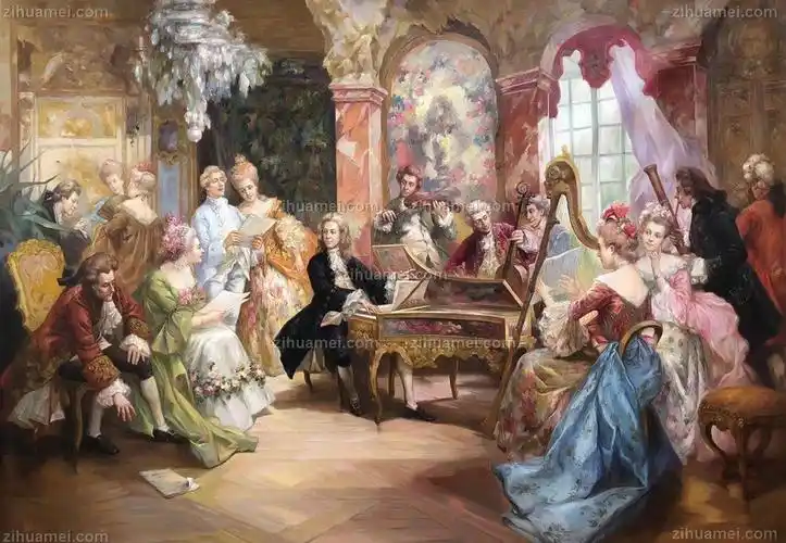 手绘古典欧式宫廷油画