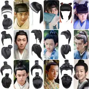 黑短发假发图片