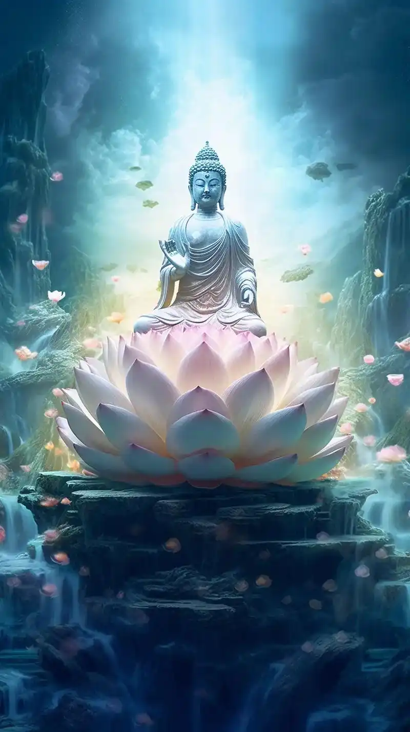 神圣的莲花.莲花是佛教的象征,也是神圣净洁的花朵,出淤泥而不 - 抖音