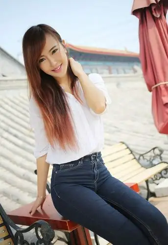 超级美女模特赵婉妮wanni紧身牛仔裤写真@北坤人素材