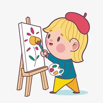 彩色儿童绘画卡通插画(1500x1500)aipng矢量户外清洁人物(900x900)eps