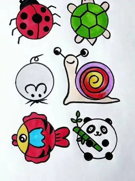 用圆形画小动物,超级简单,快跟我学起来吧#简笔画#秒懂创意的微博视频