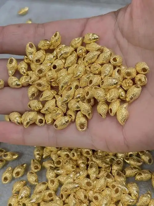 999足金虎牙生肖3d硬金小虎牙手链黄金虎牙转运珠本命年手饰批发