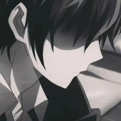 动漫帅气高冷男生头像黑白红眼二次元男头像