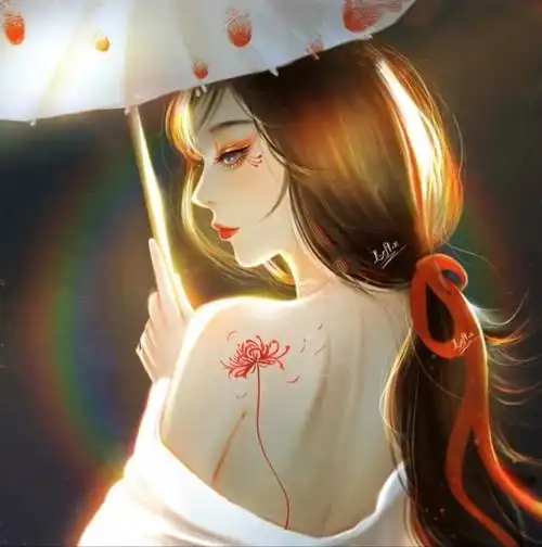 彼岸花闺蜜头像两人古风成对的纹身图v10