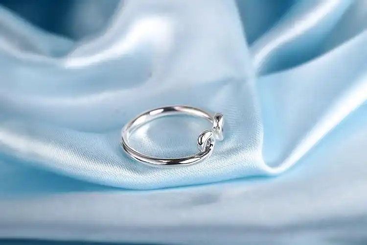 跨境配饰新品s925银饰品情侣款雕刻爱你一万年戒指源头厂货