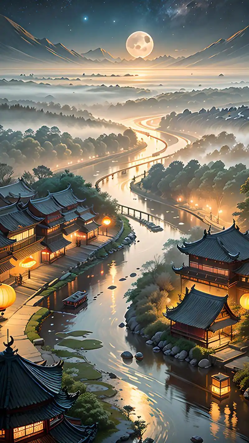 ai绘画|水乡江南,风景图集(文末附咒语)