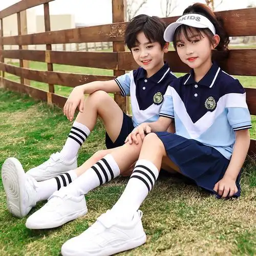 校服套装小学生夏季儿童短袖学院风班服幼儿园园服夏装演出服新款