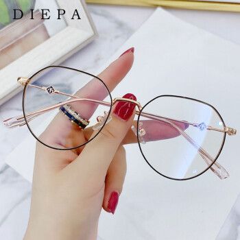 女士超轻平光镜圆框眼镜框女款圆脸韩版近视眼镜架可配有度数近视眼镜