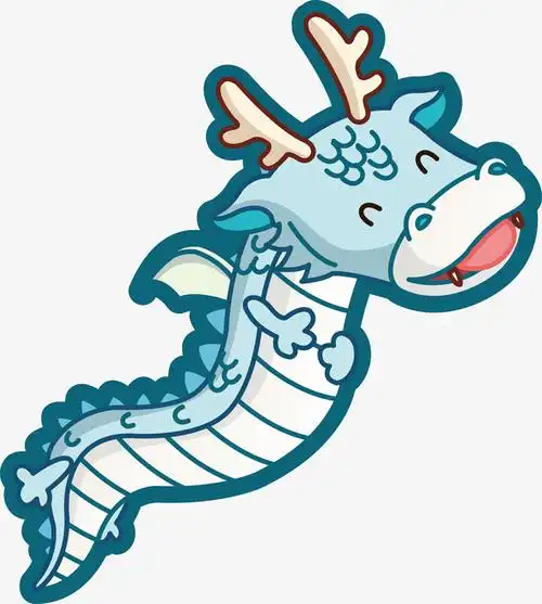 手绘卡通矢量小龙