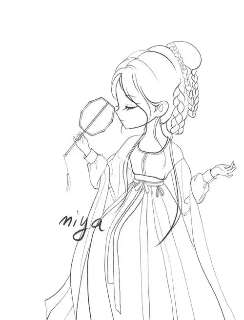 procreate  #稿件展示  #q版人物  #古风插画