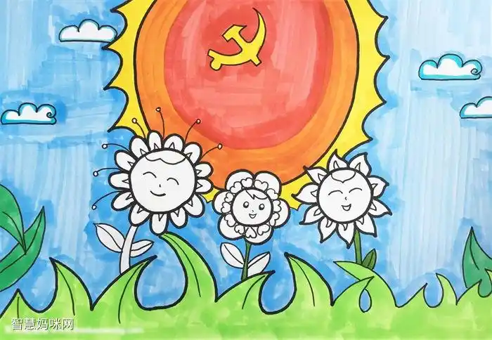 七一建党节绘画作品