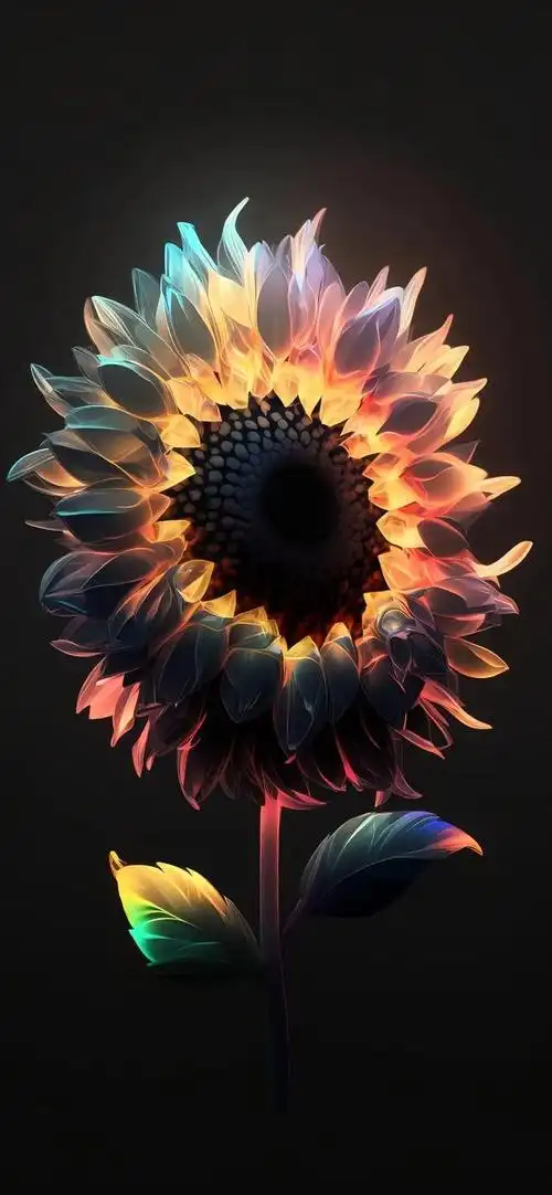 花卉壁纸,闪烁着荧光,漂亮极了