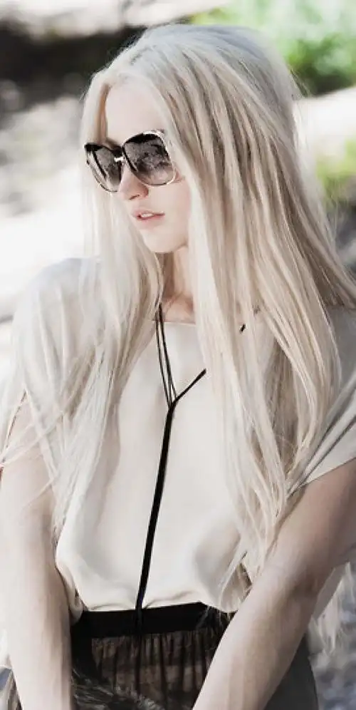 欧美,发型,披发白发