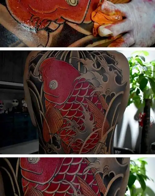 彩色纹身图片_背部纹身图案