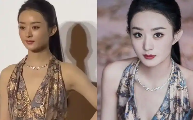 赵丽颖产后出席活动生图曝光,肤色蜡黄眼袋明显与精修差别大