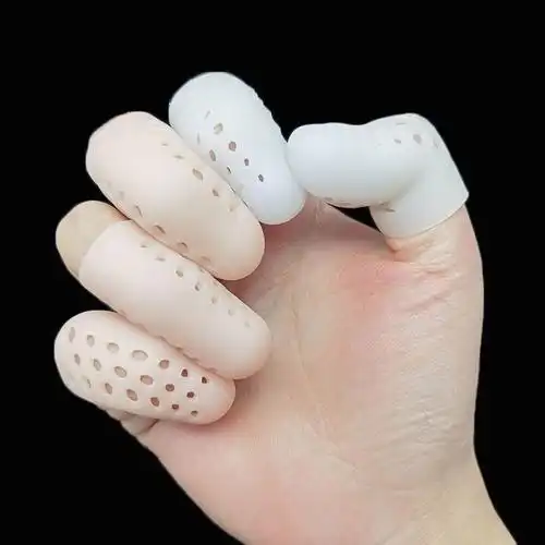 米洛凌 硅胶手指保护套防干裂保湿手指套受伤手指防磨手指防摩擦透气