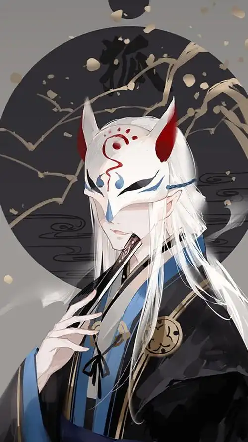 面具古风狐狸仙男生壁纸_手机壁纸_动漫卡通手机壁纸_我要个性网