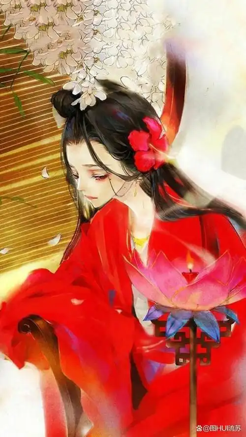 古风美人红衣壁纸