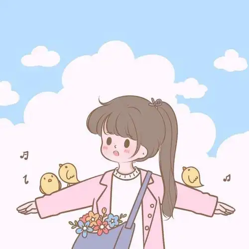 手绘气质女孩头像,卡通头像图片-回车桌面