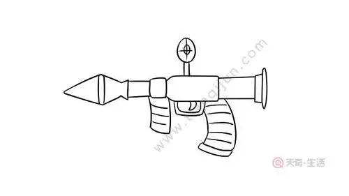 火箭筒简笔画教程 火箭筒简笔画步骤