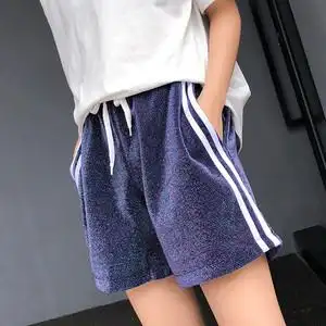 短裤女春夏季新款抽绳宽松紧腰中学生百搭显瘦阔腿a字运动裤外穿