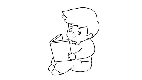 以读书为主题的简笔画