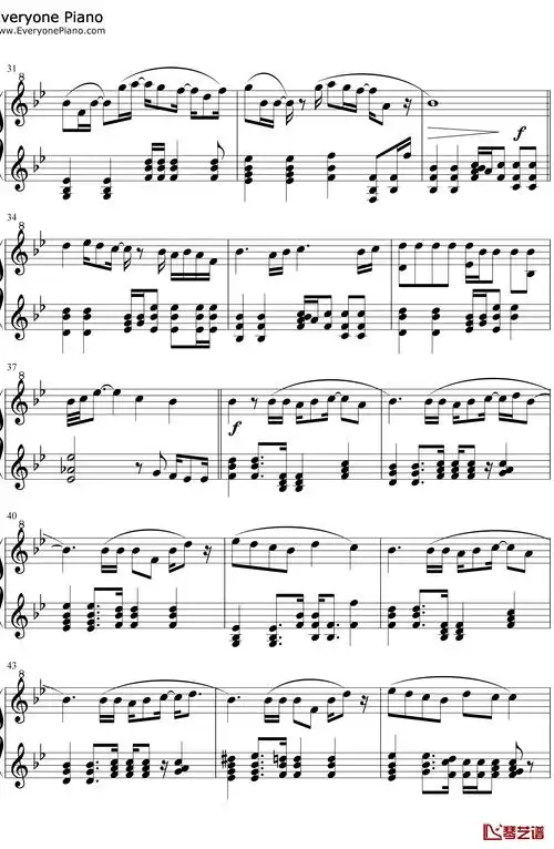 倔强钢琴谱 五月天3