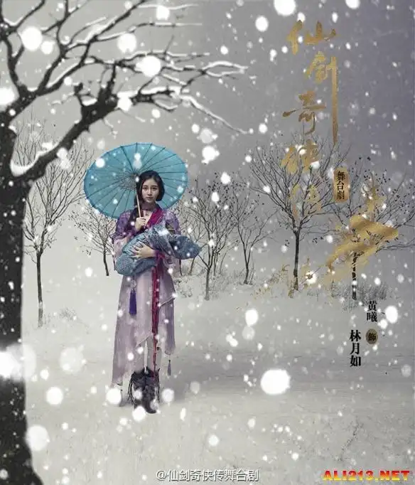《仙剑奇侠传》舞台剧林月如海报曝光 雪中抱李忆如