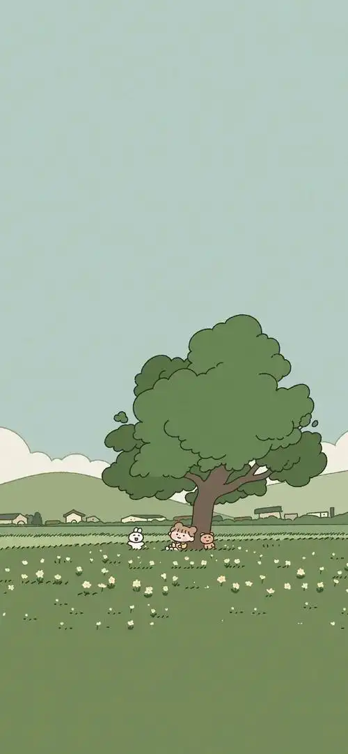 清新治愈绿色护眼壁纸,萌萌的,心都化了